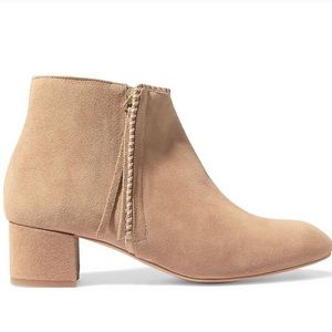 NIB Maje Felicia suede booties in camel